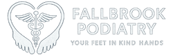 Fallbrook Podiatry Logo for Dark background
